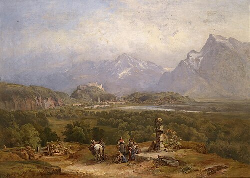 Weiter Blick auf Salzburg, 1879, Anton Hansch