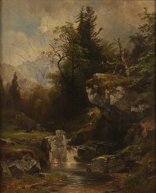 Landschaft im Salzkammergut, 1858, Anton Hansch