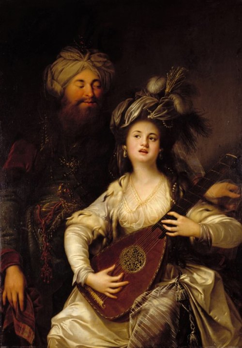 Roxelane and the Sultan, 1780, Karl Anton Hickel