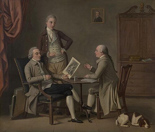 The Connoisseurs: John Caw (died 1784), John Bonar (1747 - 1807) and James Bruce, 1783, David Allan