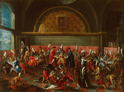 Dinner Given by the Grand Vizir to a European Ambassador, 1740, Giovanni Antonio Guardi