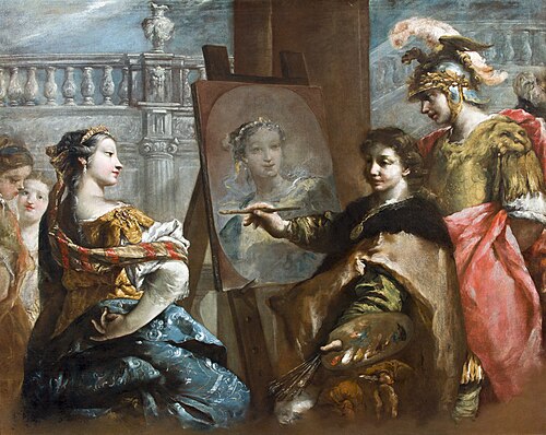 Alexander and Campaspe in Apelles' studio, 1745, Giovanni Antonio Guardi