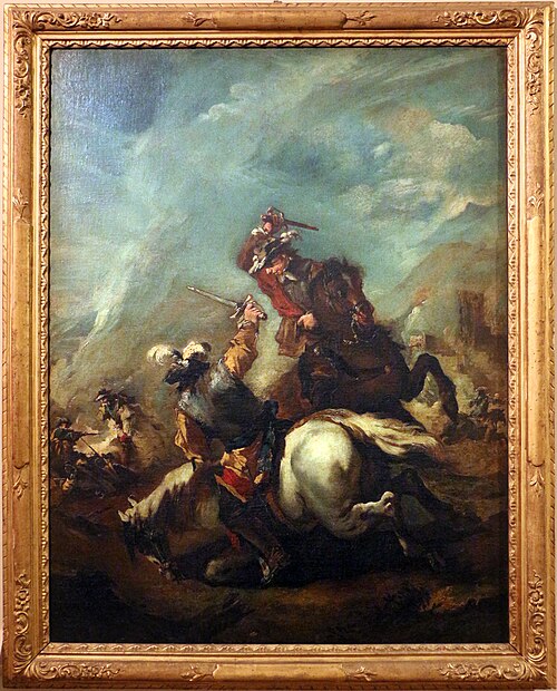 combattimento tra cavalieri, , Gianantonio Guardi
