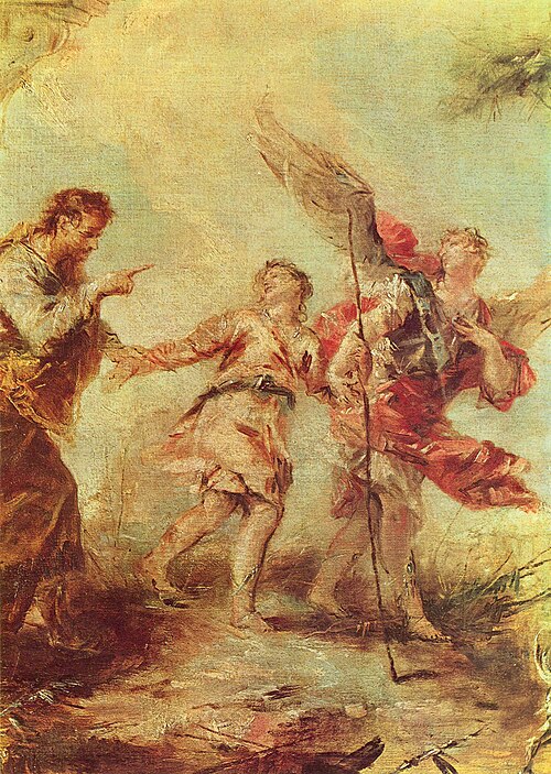 Geschichte des Tobias, Szene: Abreise des Tobias, 1752, Giovanni Antonio Guardi