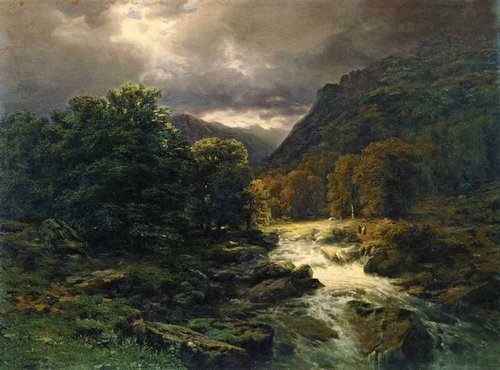 Reichenbach Falls near Meiringen in Switzerland, 1860, Mikhaïl Spiridonovich Erassi