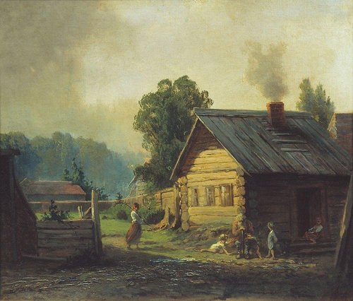 Russian village, 1865, Mikhaïl Spiridonovich Erassi