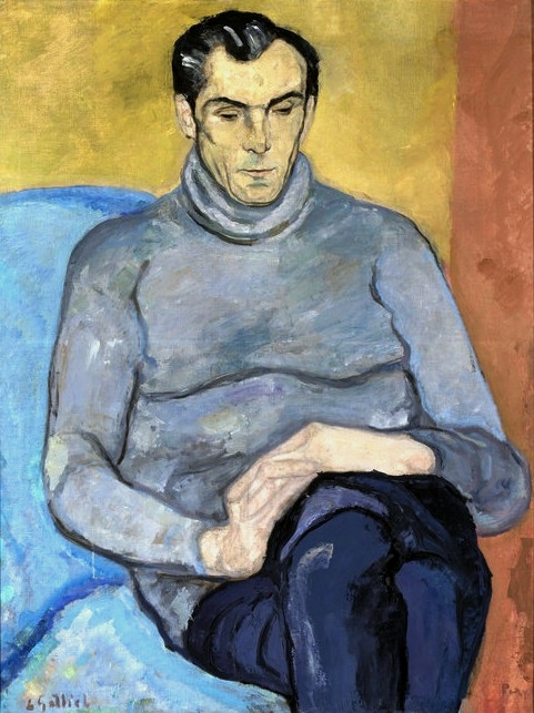 Un homme dans un chandail gris., 1930, Léopold Gottlieb