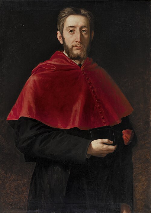 El pintor Enrique Mélida y Alinari togado, 1864, Ignacio Suárez Llanos