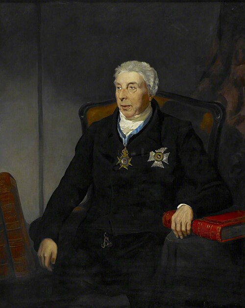 Sir Frederick Augusta Barnard (1743–1830), Librarian to George III, 1823, John Prescott Knight