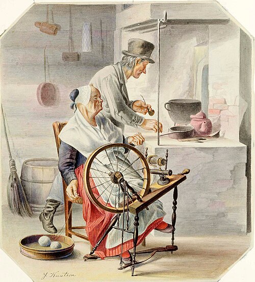 Spinnande gumma, , Johan Knutson