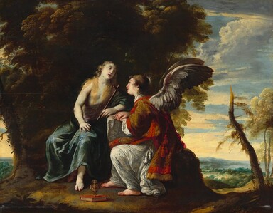Mary Magdalene Comforted by an Angel, 1626, Claude Vignon