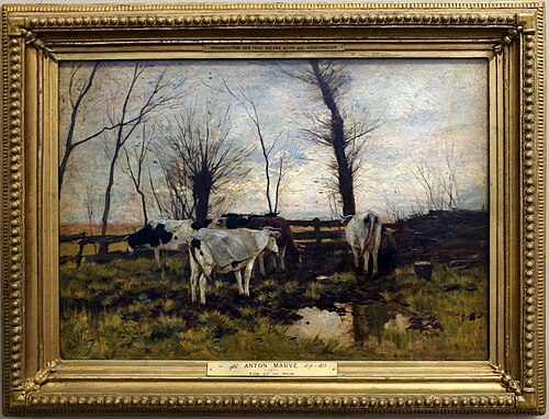 bovini al pascolo, 1882, Anton Mauve