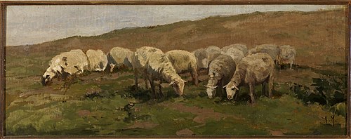 Landscape with sheep, 1886, Anton Mauve