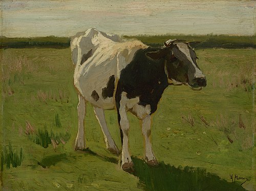 Cow walking, 1870, Anton Mauve