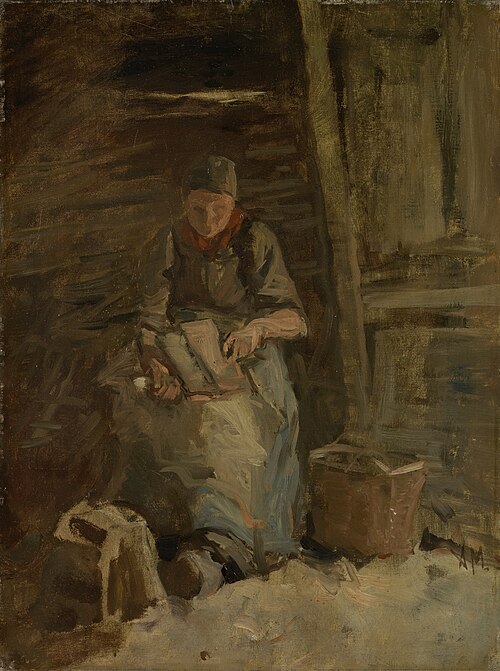 Die Flachsbrecherin, 1886, Anton Mauve