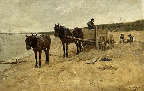 Carting Sand, 1877, Anton Mauve