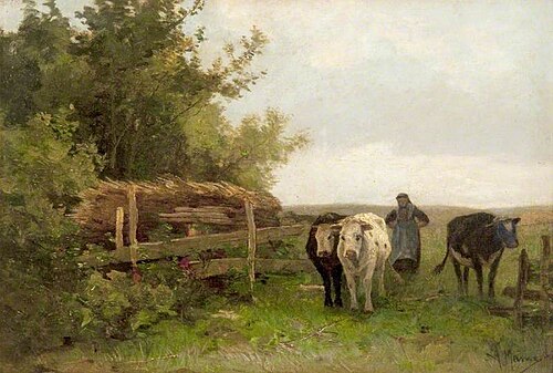 A Woman Driving Cattle, 1881, Anton Mauve