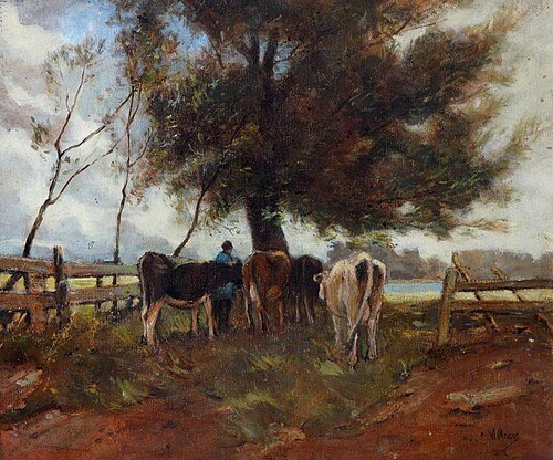 Cattle in a Landscape, , Anton Mauve