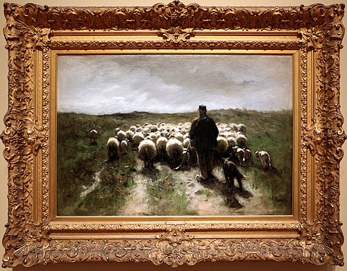Shepherd and flock, 1880, Anton Mauve