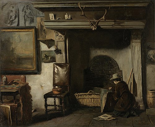 L'Atelier du peintre Pieter Frederik van Os à Haarlem, 1856, Anton Mauve