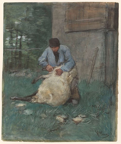 La Tonte, 1850, Anton Mauve