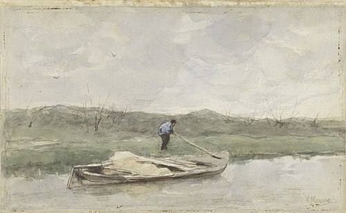 La Barge de sable, 1850, Anton Mauve