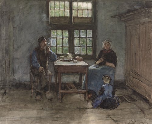Intérieur à Laren, 1850, Anton Mauve