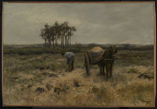 la Charrette de sable, 1875, Anton Mauve