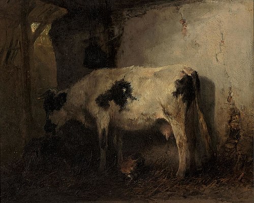 Cow in a Stable, 1858, Anton Mauve