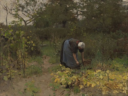 In the Vegetable Garden, 1887, Anton Mauve