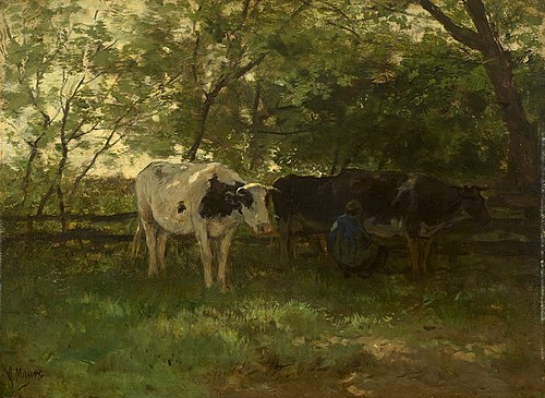 Melktijd, 1870, Anton Mauve
