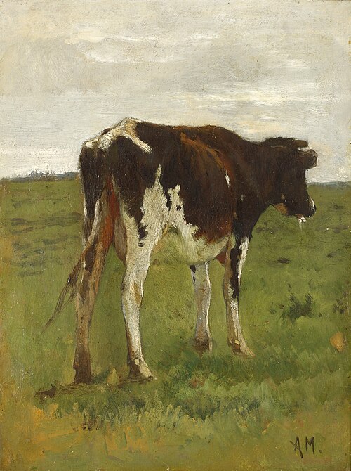 Kalf in een landschap, 1870, Anton Mauve