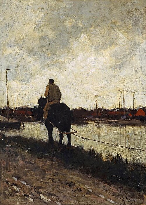 The Tow-path: No. 1, 1873, Anton Mauve