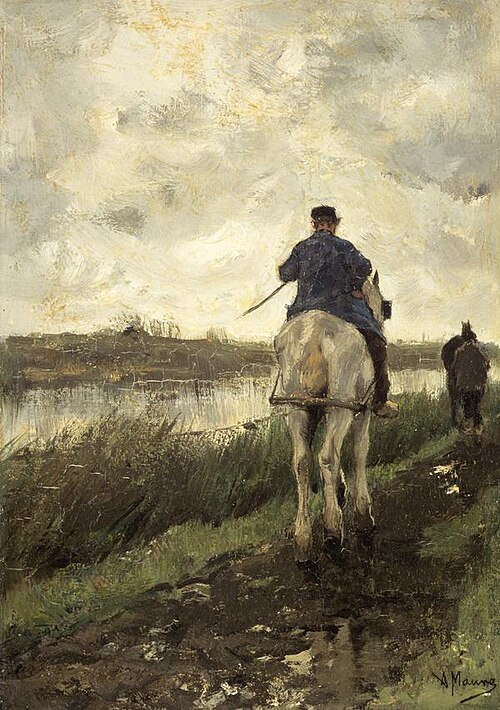 The Tow-path: No. 2, 1873, Anton Mauve