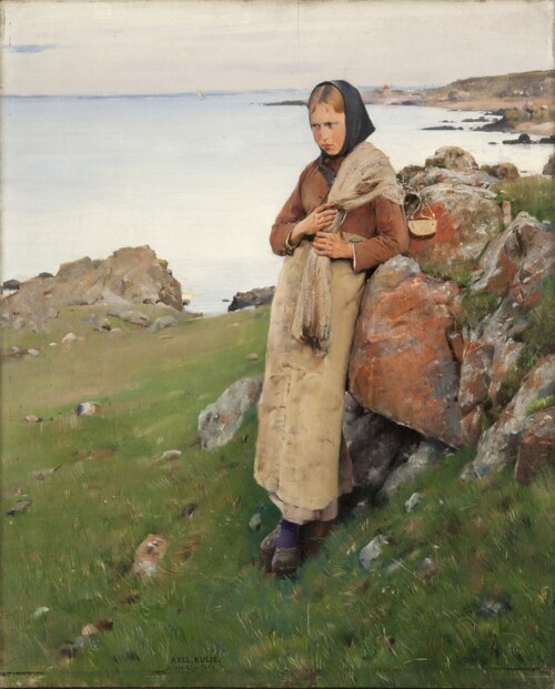 Fishergirl from Skåne, 1884, Axel Kulle