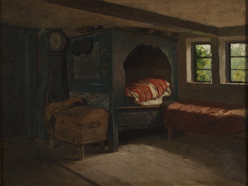 Interior of a Farmer's Cottage in Skåne, , Jakob Kulle