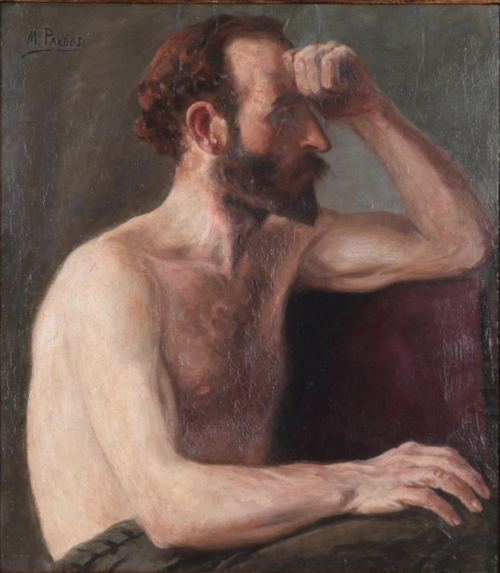 O pensativo (Retrato, Solitude ou Estudo?), 1916, Maria Pardos Ferreira Lage