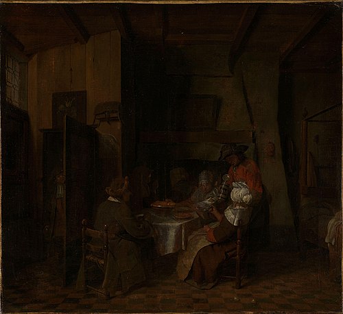 A Family Meal in a Peasant's Cottage, 1729, Jan Josef Horemans I