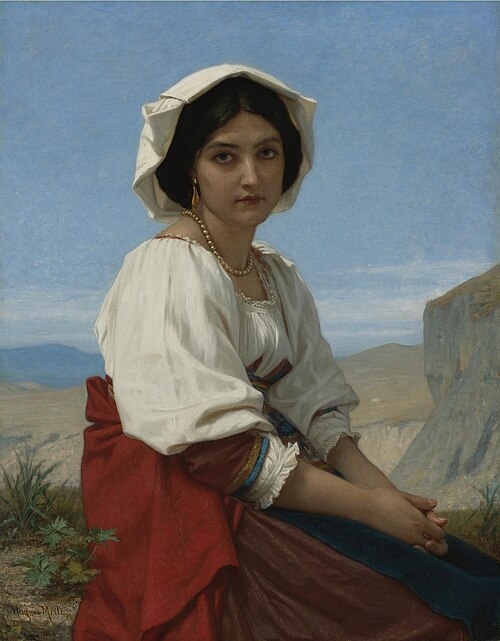 Italian girl, 1863, Hugues Merle