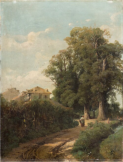 The Environs of Milan – Washerwomen at the Magolfa – The Magolfa Canal, 1870, Eugenio Gignous