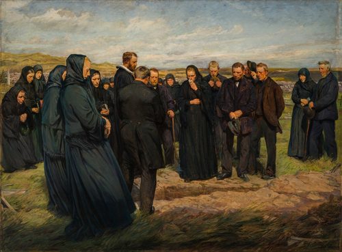 Peasant Funeral, 1905, Knud Erik Larsen