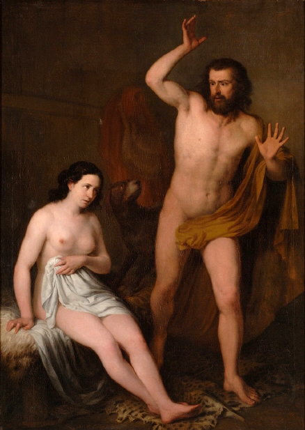 Adán y Eva expulsados del Paraíso, 1842, Antonio María Esquivel