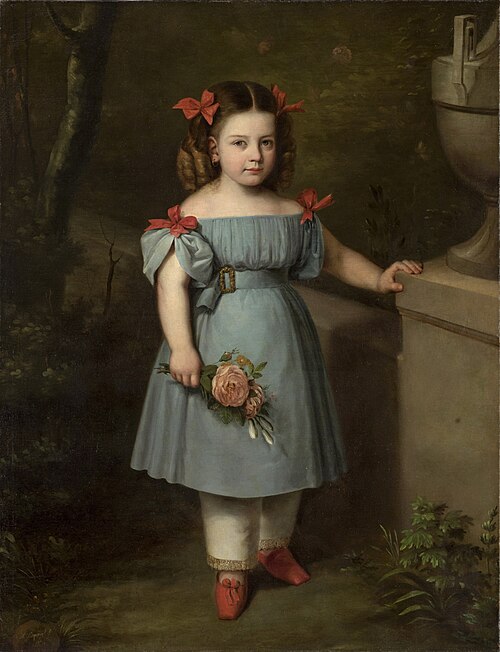 Retrato de niña con rosas, 1834, Antonio María Esquivel