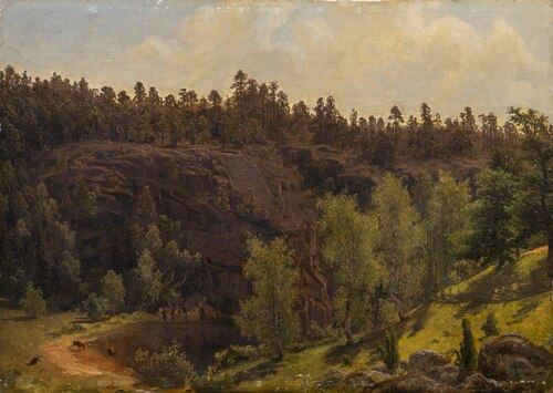 Woodland Pool in Sunshine, 1853, Marcus Larson
