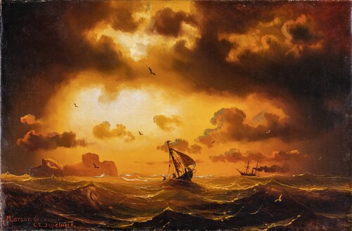 Sunset at Sea, 1860, Marcus Larson