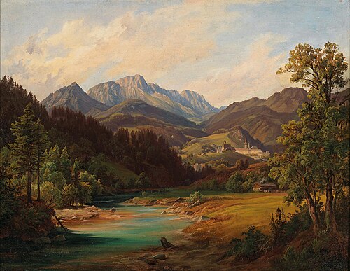 Blick auf Berchtesgaden, 1876, Anton Schiffer