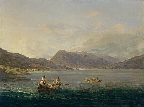 Österreichischer Alpensee, 1845, Anton Schiffer