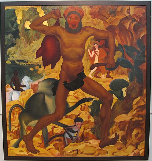 Uomo con un babbuino, 1915, Alexandre Iacovleff