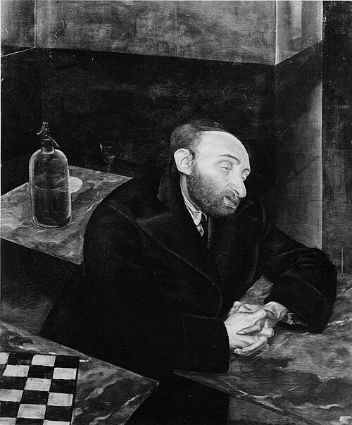 In the Cafe de la Rotonde, Paris, 1921, Alexandre Jacovleff