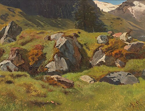 Study of Rocks at Ferleiten, 1896, Anton Schrodl